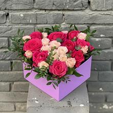 Цветочная композиция из Розы в коробке в Нижней Туре