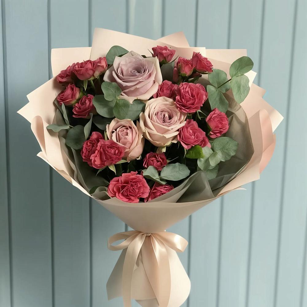 Букет цветов из: Гвоздики и Розы в Нижней Туре