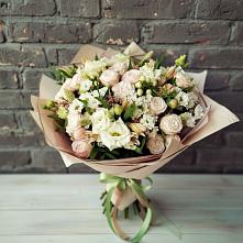 Букет цветов из:  Альстромерии, Розы и Хризантемы в Нижней Туре