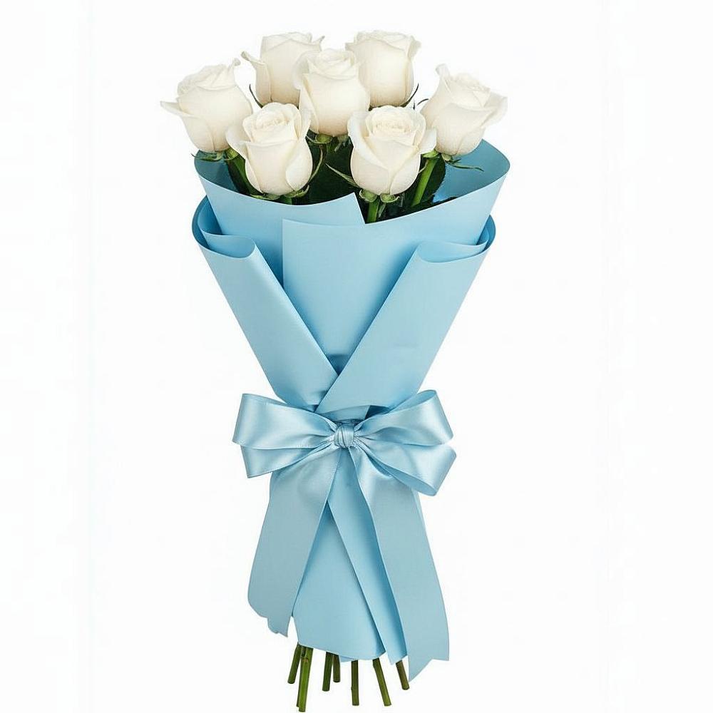 Букет 7 белых роз Проуд в Нижней Туре