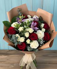 Букет цветов из:  Розы и Альстромерии #REPLACE_PRED# Нижней Туре