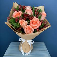 Букет цветов из:  Розы и Альстромерии в Нижней Туре