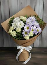 Букет цветов из:  Хризантемы и Розы в Нижней Туре