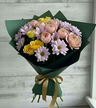 Букет цветов из:  Хризантемы и Розы в Нижней Туре