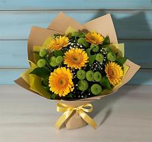 Букет цветов из:  Герберы и Хризантемы #REPLACE_PRED# Нижней Туре