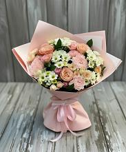 Букет цветов из:  Гвоздики, Розы и Хризантемы в Нижней Туре