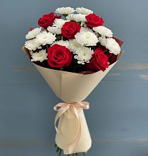 Букет цветов из:  Розы и Хризантемы в Нижней Туре