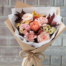 Букет цветов из:  Гвоздики, Хризантемы и Розы в Нижней Туре