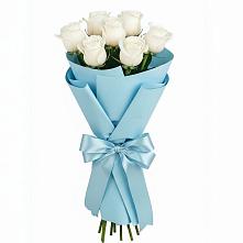 Букет 7 белых роз Проуд в Нижней Туре