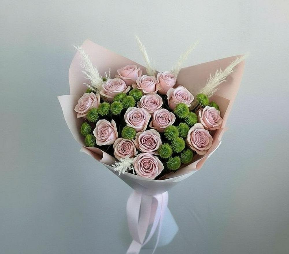 Букет цветов из: Розы и Хризантемы в Нижней Туре