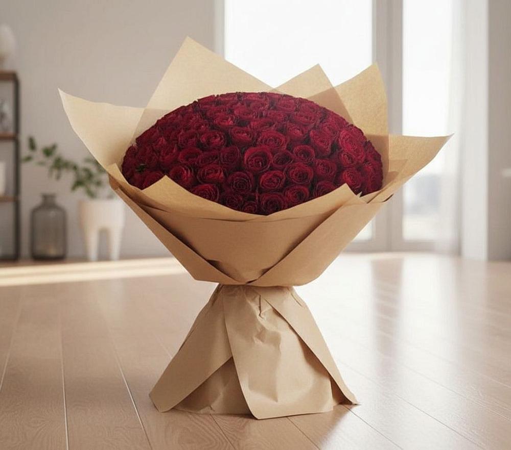 Букет 101 Красная роза в Нижней Туре