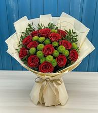 Букет цветов из:  Розы и Хризантемы в Нижней Туре