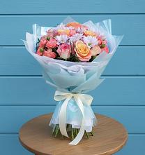 Букет цветов из:  Хризантемы и Розы в Нижней Туре