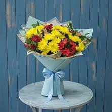 Букет цветов из:  Альстромерии и Хризантемы в Нижней Туре